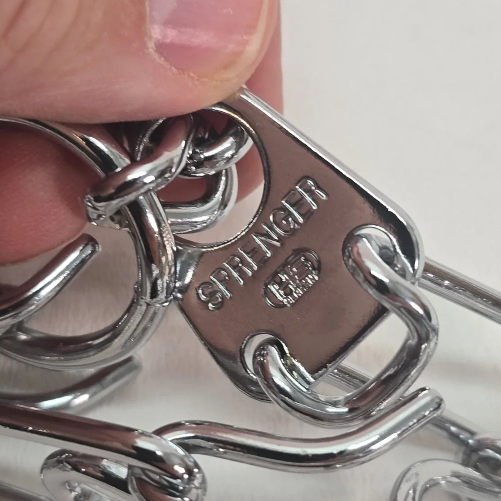 Herm Sprenger Chrome Plated Ultra Plus Dog Prong Training Collar 3.2 X 22